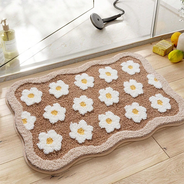 Daisy Charm Soft Absorbent Floor Rug