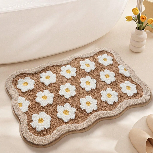 Daisy Charm Soft Absorbent Floor Rug