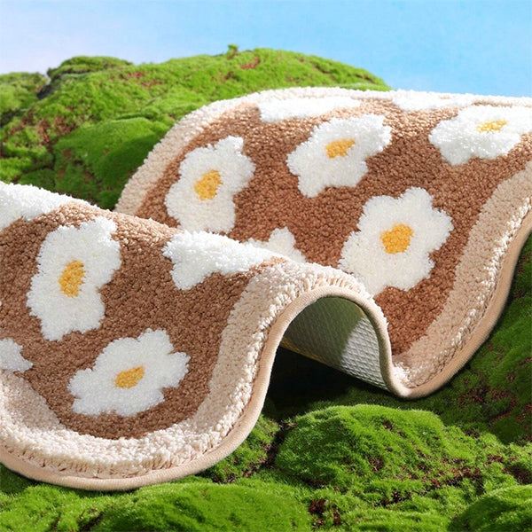 Daisy Charm Soft Absorbent Floor Rug
