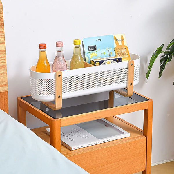 Minimalist Wooden Handle Storage Basket