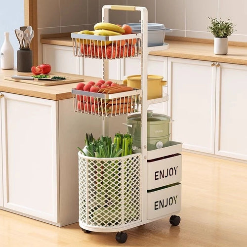 Multi Function Pot Rack Kitchen Basket trolley