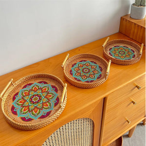 Decorative Woven Serving Tray
